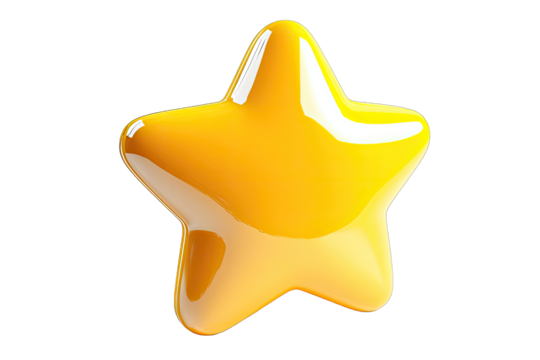 Shiny, 3D yellow star