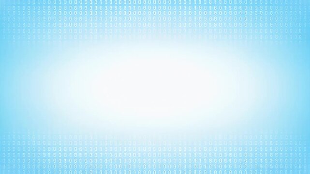 Faded binary code pattern on a light blue gradient background, subtle and clean