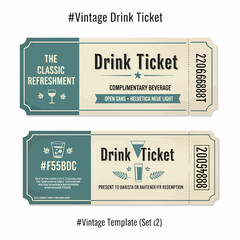 Admit one ticket, Ticket, Drink Ticket