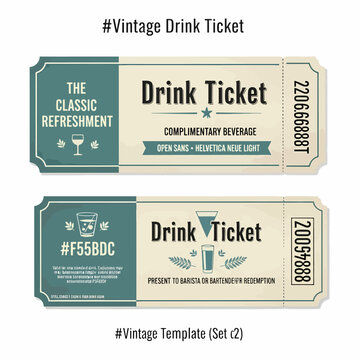 Admit one ticket, Ticket, Drink Ticket