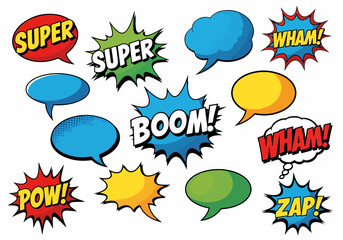Set of doodle and speech bubble vector