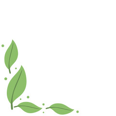 Minimalist green leaf illustration, decorative element for design, fresh botanical accent, perfect for nature themes.