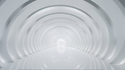 Obraz premium White arched futuristic architecture background