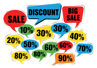 Sale speech bubble, Sale label