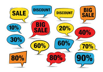 Set of discount labels