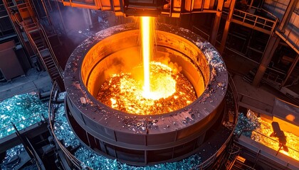 Glass Recycling Furnace Aerial Melting Process