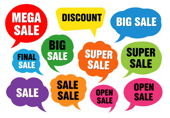 Set of discount labels