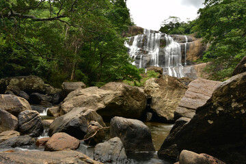 waterfall in the mountains