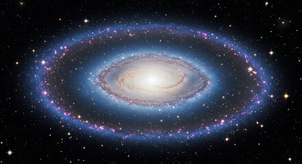 Fototapeta premium Galaxy ring structure in space