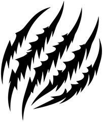 Dynamic abstract claw marks create a powerful, edgy design element for branding and graphics