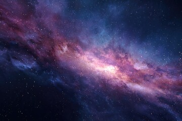 Vast expanse of swirling nebulae, vibrant colors, and scattered stars