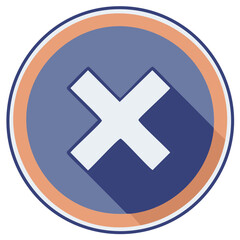 Obraz premium Modern graphic symbol of a stylized cross mark inside a circle element design