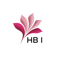 Obraz premium HBI Modern Floral Abstract Logo Design, HBI Later Logo, Creative Botanical Brand Identity 