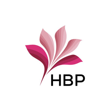 HBP Modern Floral Abstract Logo Design, HBP Later Logo, Creative Botanical Brand Identity
