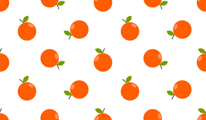 Seamless pattern with orange fruit.