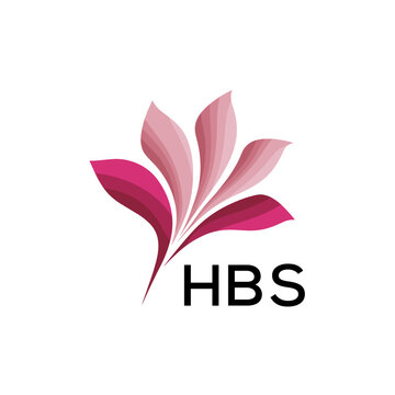 HBS Modern Floral Abstract Logo Design, HBS Later Logo, Creative Botanical Brand Identity
