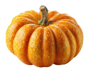 Small, orange pumpkin with water droplets