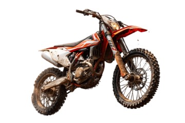 High-Performance Motocross Bike - Transparent Background