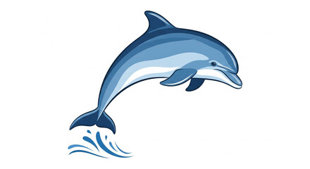 Fototapeta premium dolphin isolated on white background