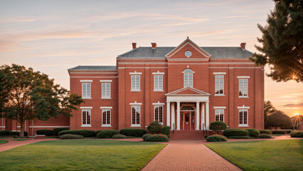 Fototapeta premium Traditional Red Brick Mansion House