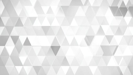 Abstract geometric pattern of many small, overlapping triangles in shades of gray and white
