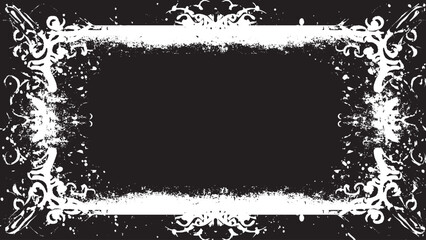 Horror and grunge style, aesthetic vector frame.