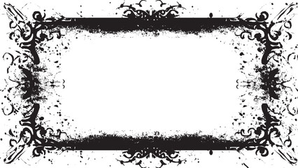 Horror and grunge style, aesthetic vector frame.