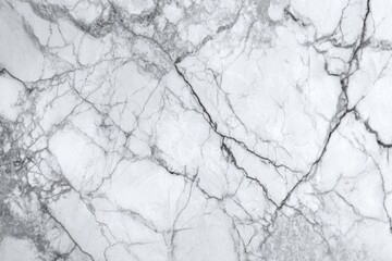Obraz premium Close-up view of white marble with prominent veins and cracks