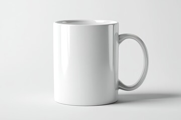 Fototapeta premium Empty white mug on a plain background (1)