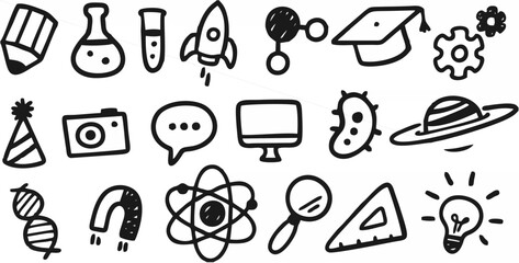 Education and science doodle ...