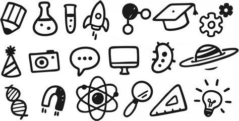 Education and science doodle ...