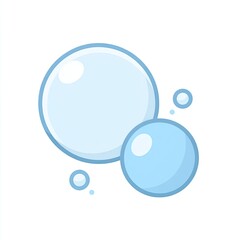 Light blue cartoon soap bubbles