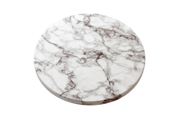 A marble plate with a white and black pattern is displayed on a white background. The plate has a circular shape and a marble-like texture, giving it a unique and elegant appearance