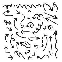 Hand drawn creative arrows in...