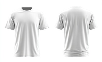 Blank white t-shirt, front and back views (5)