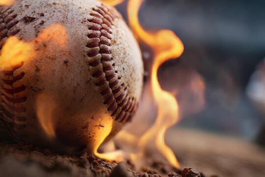 Baseball on fire professional sports America usa