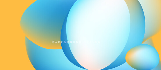 Abstract fluid shapes, vibrant colors blend. Modern design, smooth gradients create dynamic composition. Background suggests innovation, energy.