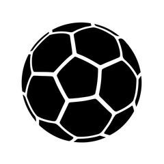 Fototapeta premium Silhouette of a classic soccer ball design with black and white contrast