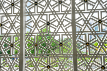 モスクの外壁に使われた独特な模様