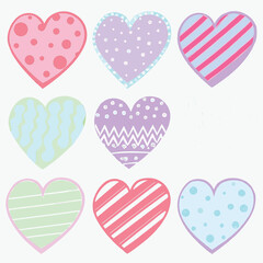 Cute Pastel Heart Designs for Your Projects