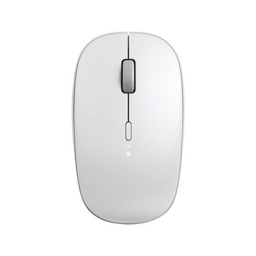 white computer wireless mouse isolated on transparent background Remove png, Clipping Path, pen tool