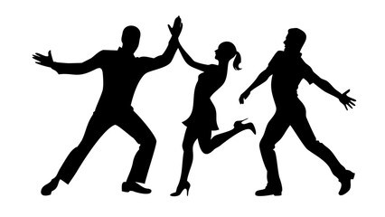 Black Silhouette of a Woman Standing female person