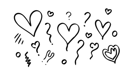 Collection of Heart Silhouettes love symbol