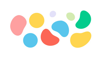 Colorful organic shapes abstract background blob