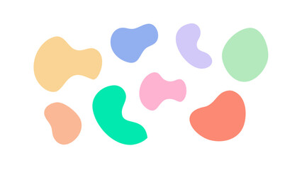 Colorful organic shapes abstract blob