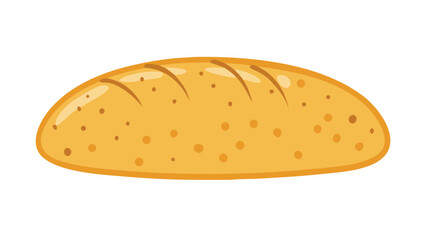 Golden loaf with brown spots bread baked