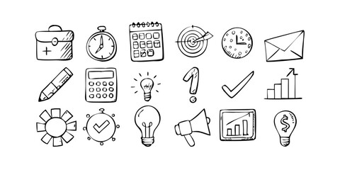 Hand drawn business document paper sketch