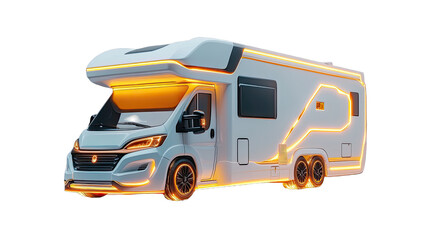 Modern, futuristic camper van