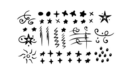 Hand drawn motion lines abstract graphic