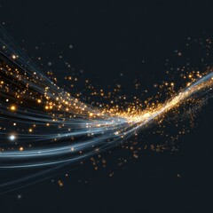 Abstract Energy Wave: A mesmerizing digital illustration of flowing energy waves, radiating a sense of movement, luminosity, and futuristic aesthetics.